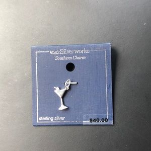 Sterling Silver Martini Charm